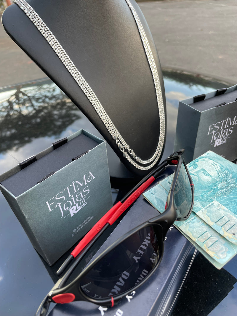 2 Elo Duplo de pescoço 4mm+ 1 Óculos