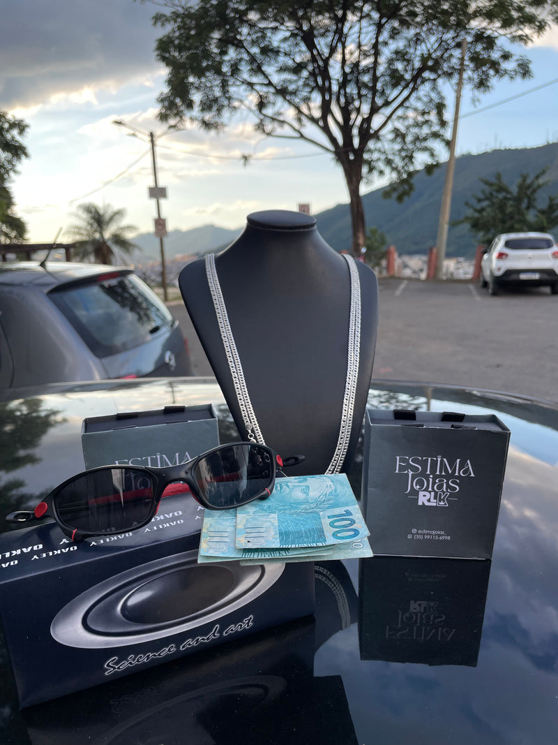 2 Elo Duplo de pescoço 4mm+ 1 Óculos