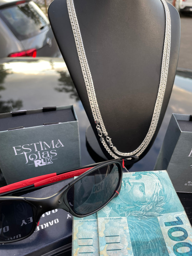 2 Elo Duplo de pescoço 4mm+ 1 Óculos