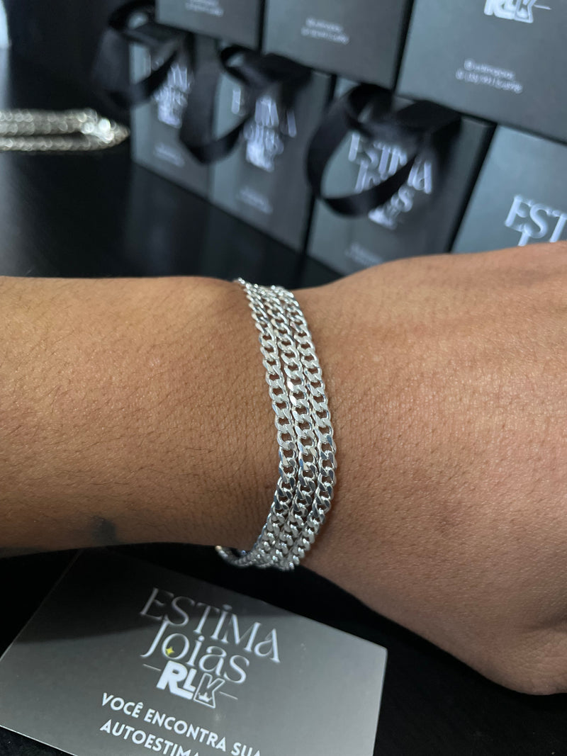 3 Pulseiras Grummet de 4mm