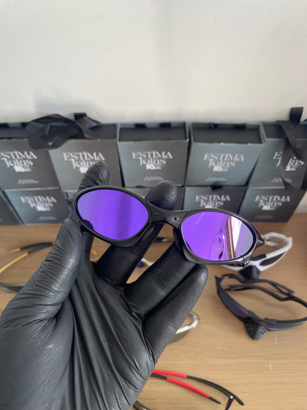 Penny metal pinada black lente roxa